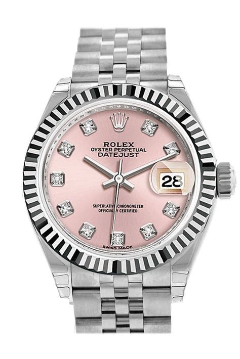 rolex pink jubilee 10 diamonds|Rolex datejust 28 diamond bezel.